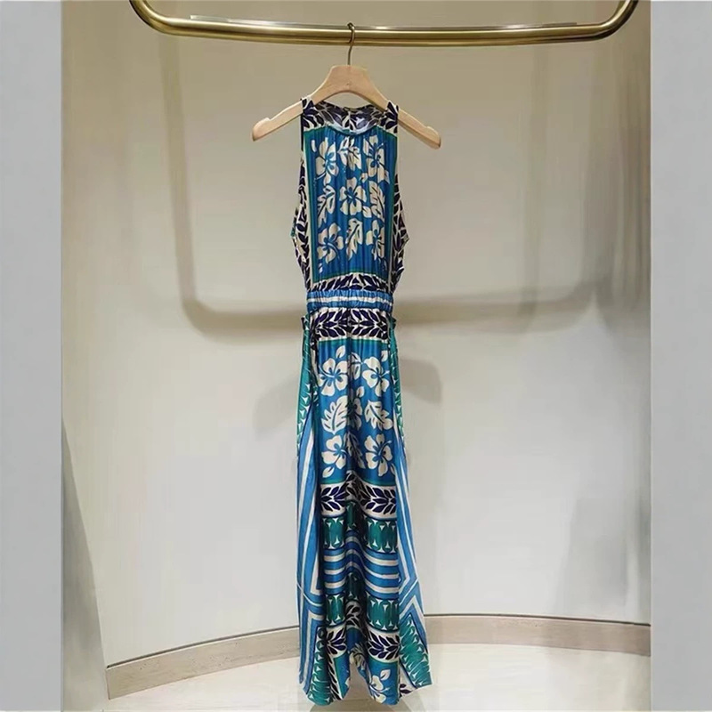 French Elegance 2026 Spring/Summer Resort Style Positioning Print Round Neck Sleeveless Long Dress French Elegance 2026 Spring/Summer Resort Style Positioning Print Round Neck Sleeveless Long Dress