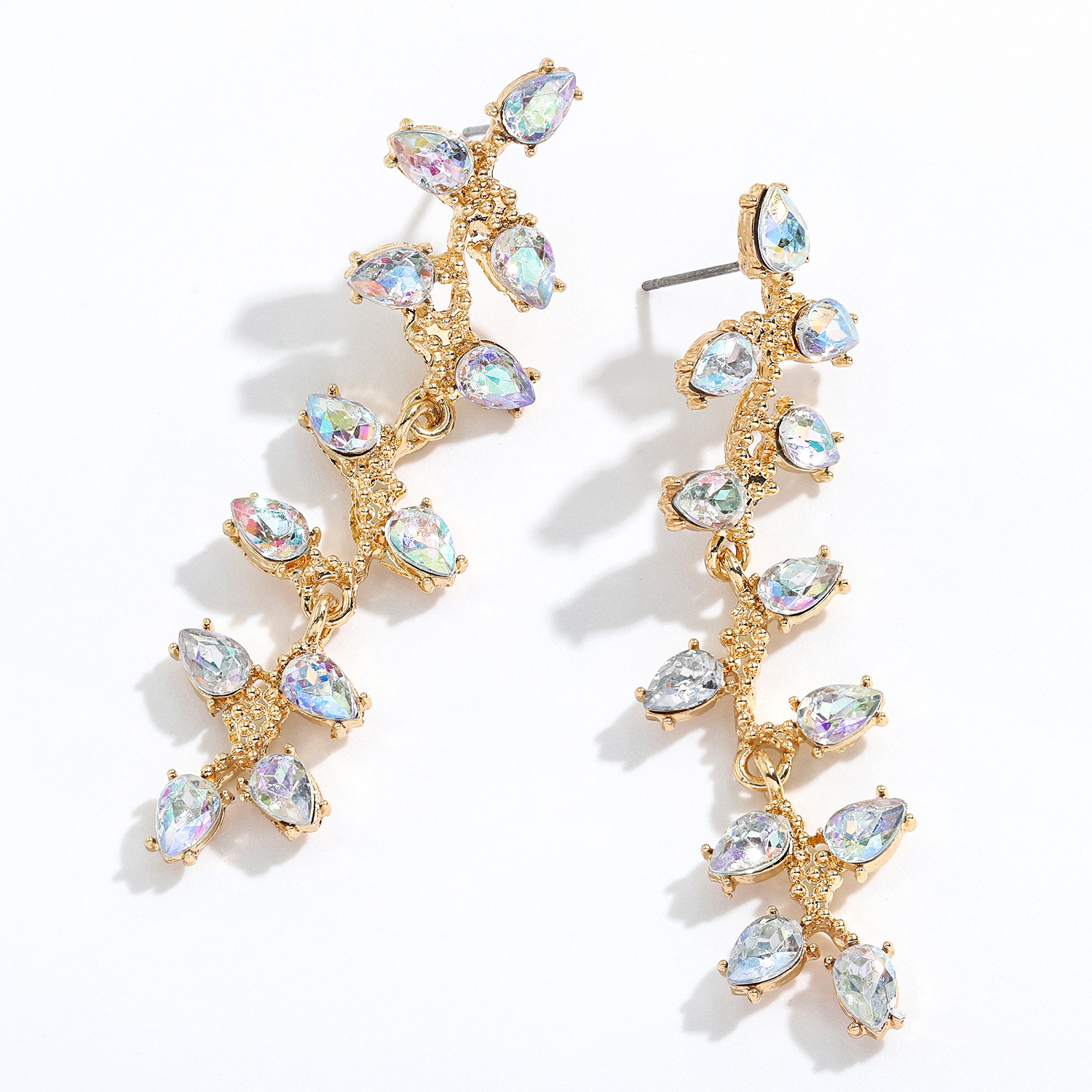 Fashion Alloy Inlaid Dimond Earrings display picture 13