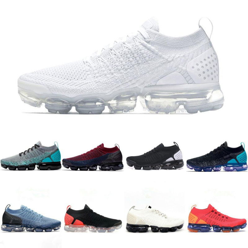 Vapromax Flyknit 2018 Second-Generation Full-Length Air-Cushioned Shoes 2.0 Running Shoes with Cushioning Air-Cushioned Sports Features
