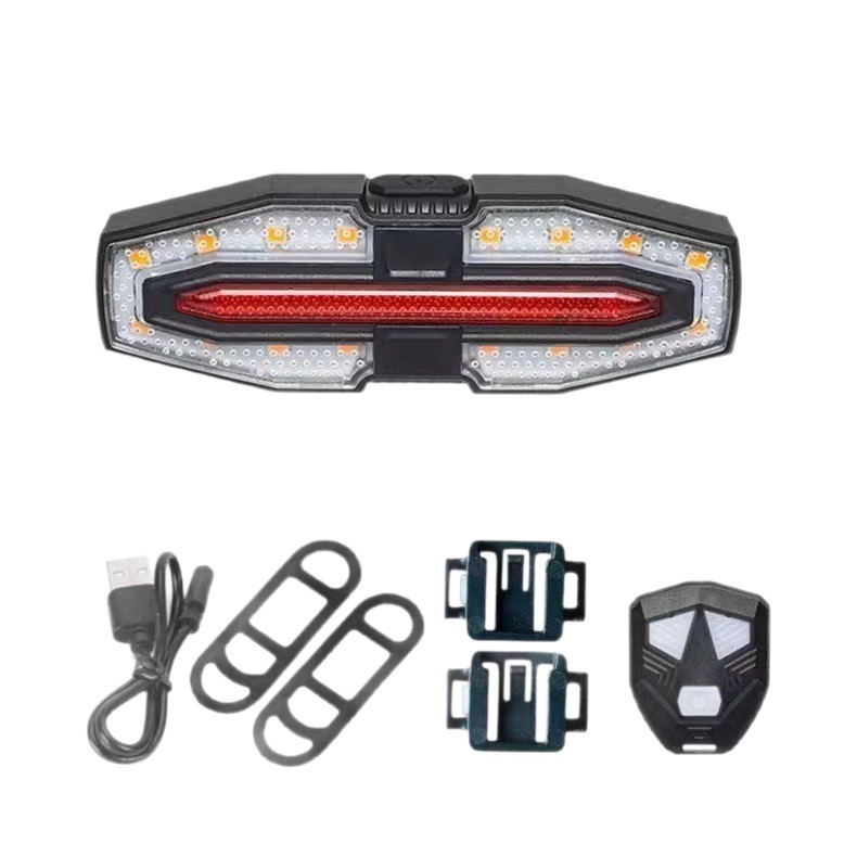 Carga USB transfronteriza señal de giro de control remoto inteligente conducción nocturna con bocina luz trasera de advertencia de dirección LED luz de freno impermeable image 5