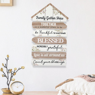 Cross-border Amazon Decorative Wooden Plate Wooden Painting Wall Decoration Painting Nordic American Style Furniture Decoration Painting