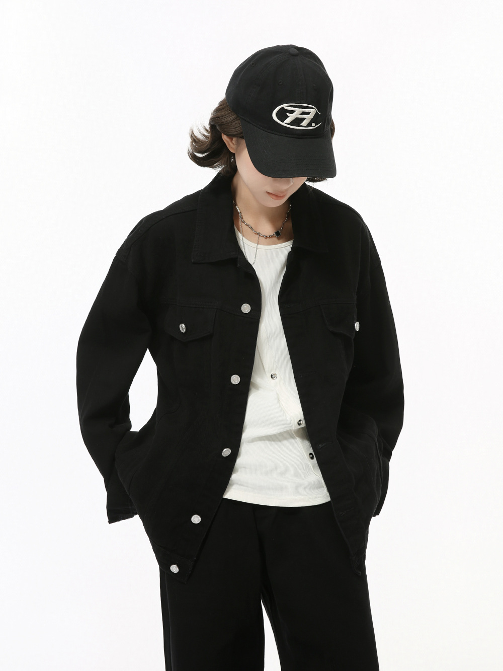 MTLCLOTHES para hombre | Nuevos productos de otoño Chaqueta de solapa salvaje de color sólido americano Pantalones casuales Traje de mezclilla