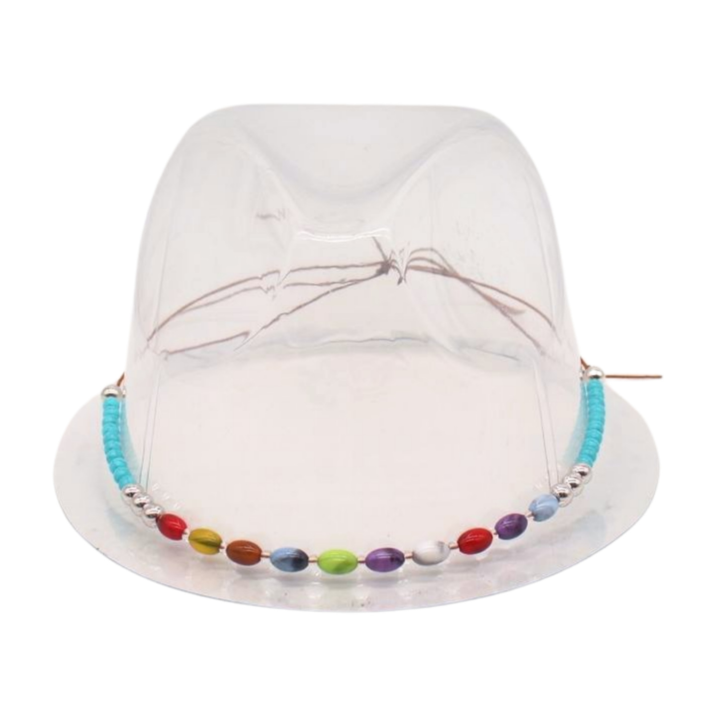 14g Weight Fascinator Hats Type Holiday, Daily Occasion turquoise Material Geometric Pattern All Seasons Season Unisex Gender Basic, Ethnic Style, Simple Style Style Unisex Basic Ethnic Style Simple Style Geometric Eaveless Hat Accessories 9