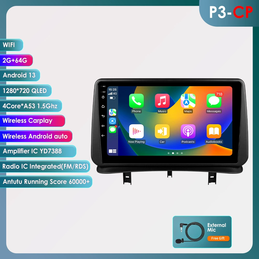 Кроссбордные товары 9 дюймов, подходит для 05-14 Renault Clio 3 Android GPS навигатор с большим экраном