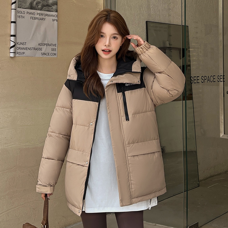 Trajes de algodón transfronterizos de pluma para mujeres 2025 invierno nueva moda chaqueta de algodón suelta gruesa chaqueta de tamaño grande image 3