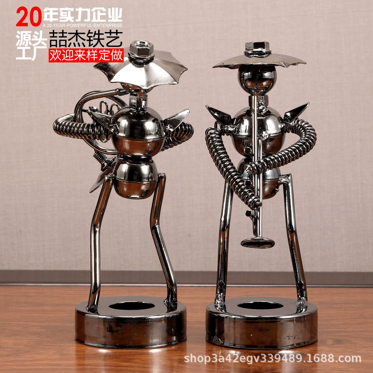 Творческие ремесла железного человека, металлические украшения, моделирование музыканта, украшения для дома