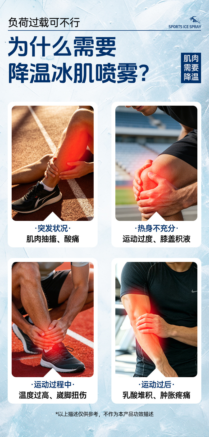 Sports cooling spray, cool cold spray, ice muscle cooling, refreshing cold sensation, wholesale for military training, football, and basketball players