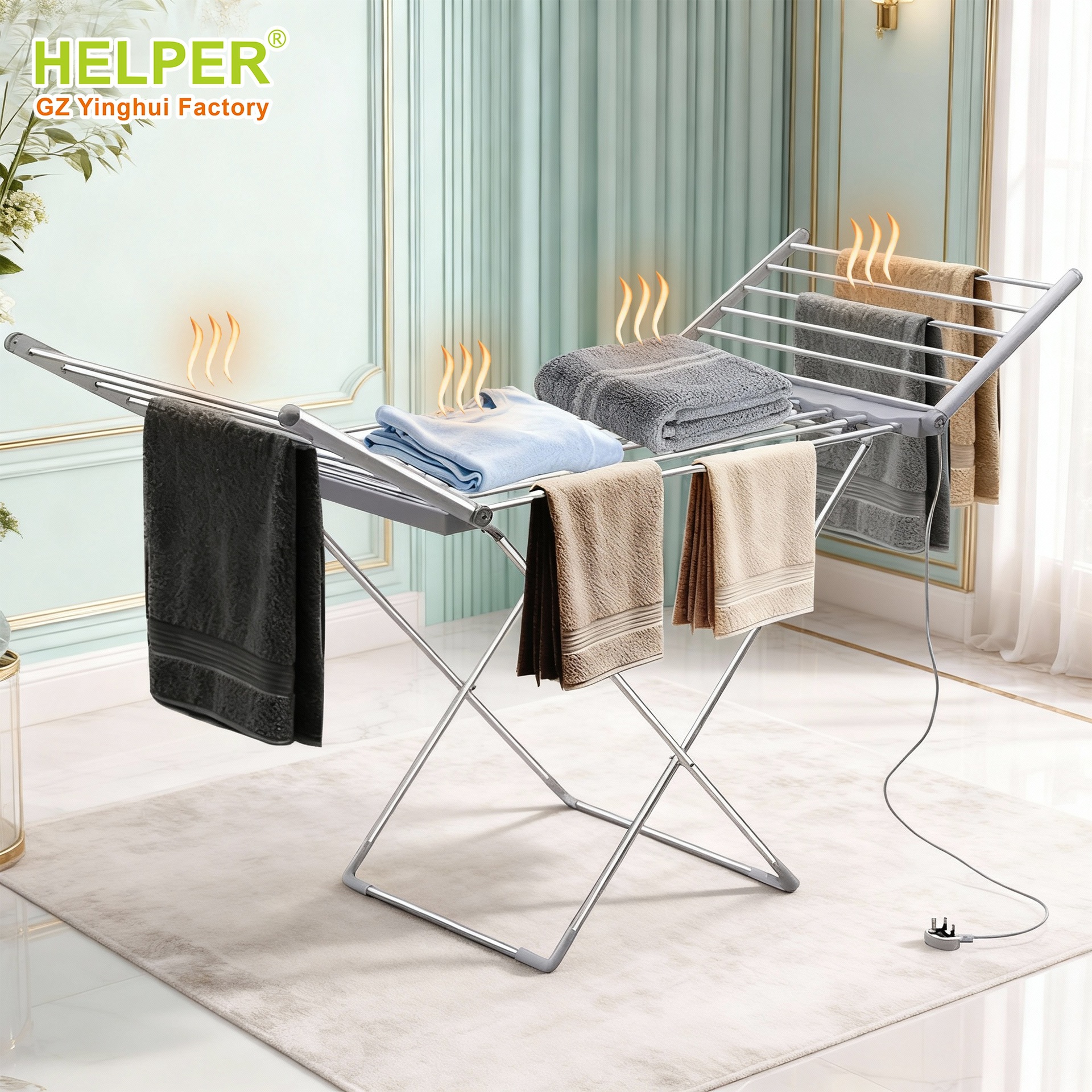 [알루미늄합금] 전열식 빨래건조대 - 22극 발열 [핫스타일]