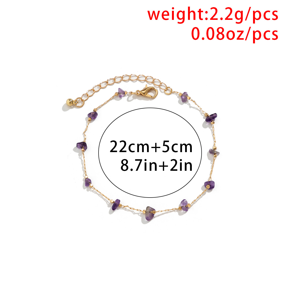 Geometric No Inlaid Iron Wholesale Anklet display picture 1