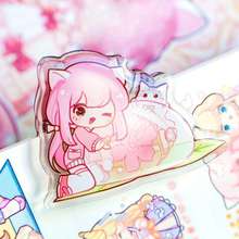 萌牙社手帐夹子亚克力夹子书签画册夹夹书器音乐曲谱夹滴胶夹子