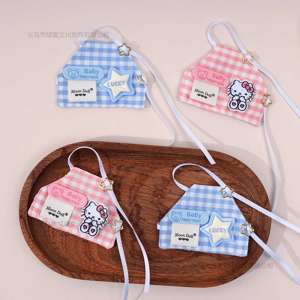 Doll Self-Deprecating Bear Bib Baby Clothes Saliva Towel Kt Cat Star Person Cute Dress-Up Apron Doll Accessories