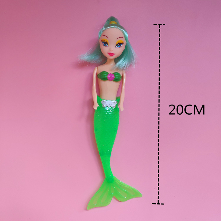 Mermaid al por mayor DIY Barbie muñeca código de escaneo para empujar pequeños regalos puesto en el mercado nocturno chica luminosa juguetes crudos 1 yuanes