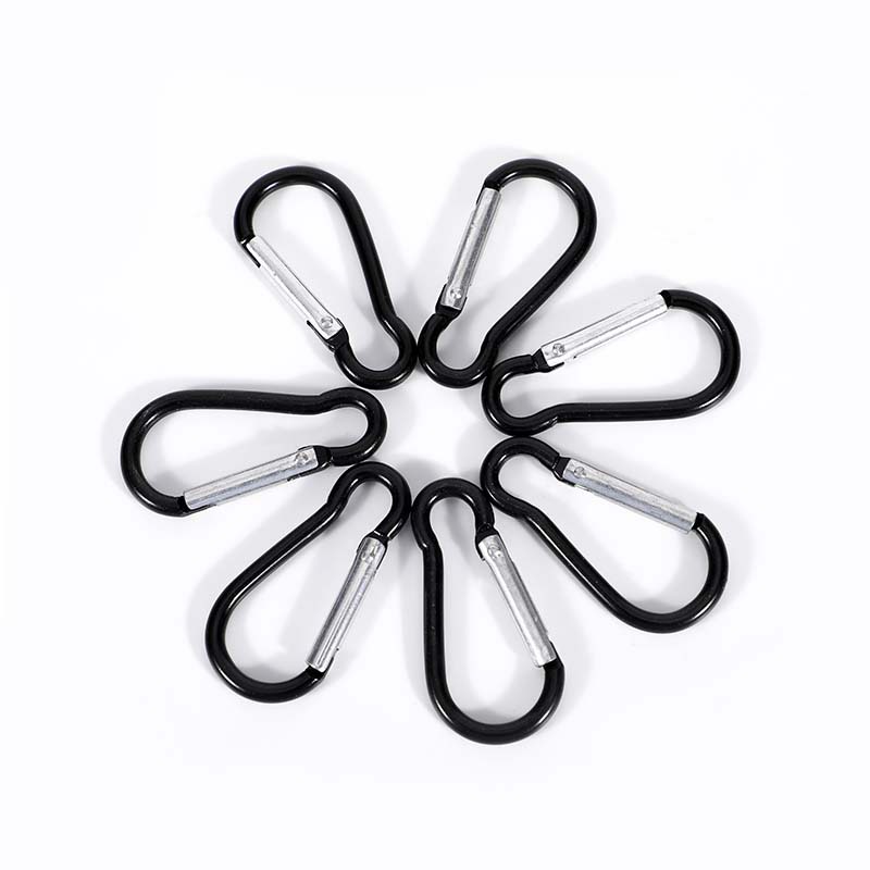 Gourd-Shaped No. 5 Outdoor Safety Spring Hook for Climbing, Water Bottle Backpack Clip, Led Light Clip, Aluminum Alloy Carabiner