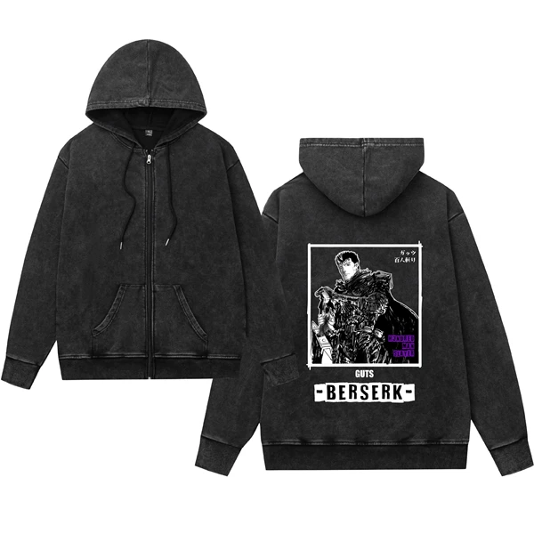 Black Washed Zipper J
