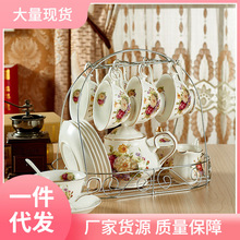 3TBW欧式咖啡杯陶瓷水杯具简约咖啡套具英式下午茶茶具茶壶套装