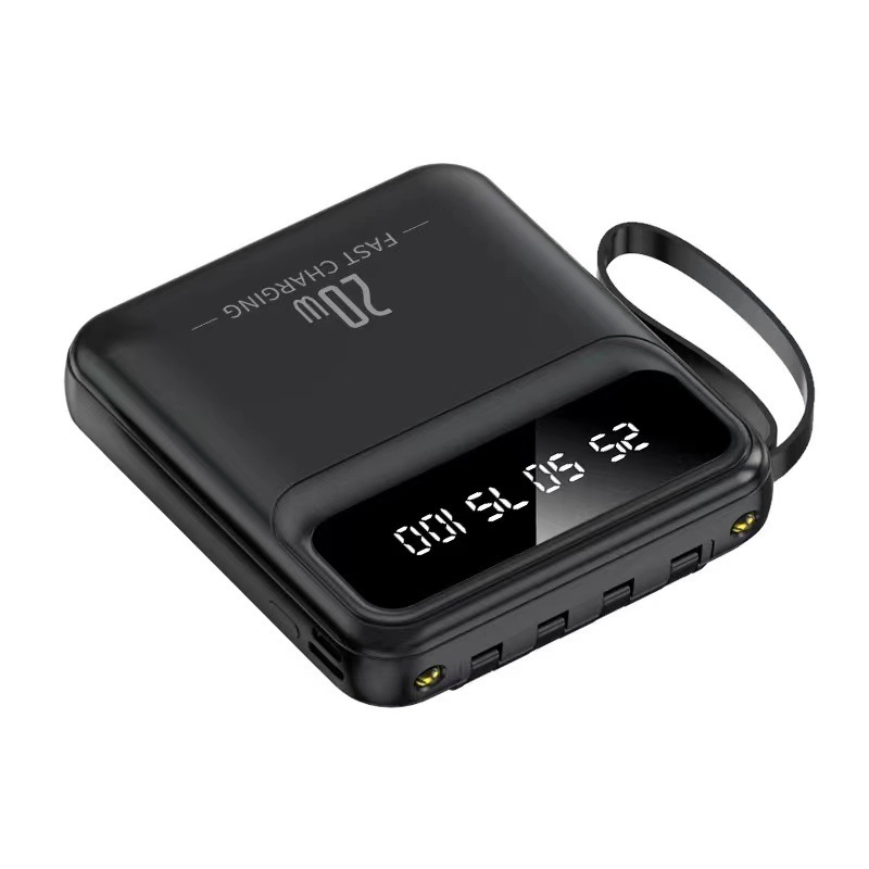 Batterie externe portable avec câble intégré charge rapide_voghion.com