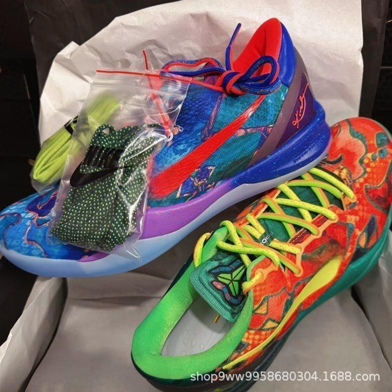 莆田跨境 Kobe 8 What The科比8 鸳鸯蓝橙男子低帮篮球鞋HM96-9|undefined
