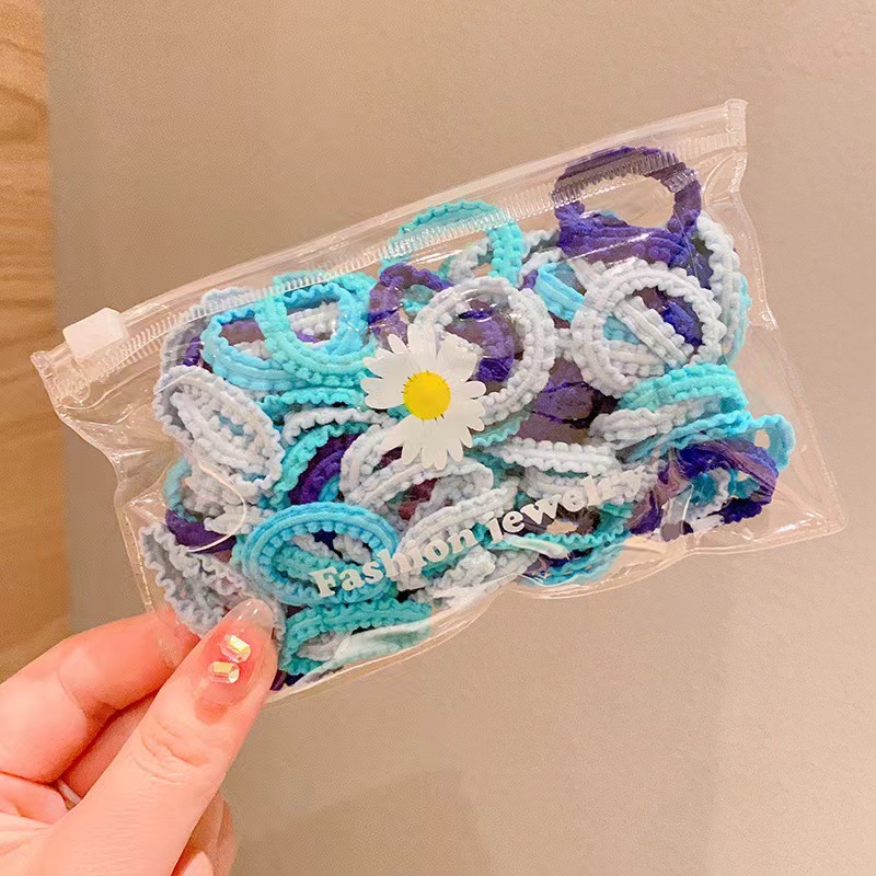 Niños de encaje pulgar anillo de cabello niñas correa de goma de alta elasticidad colorida para mujeres tesoro no daña cabello pequeño cabello de cabello de cabello