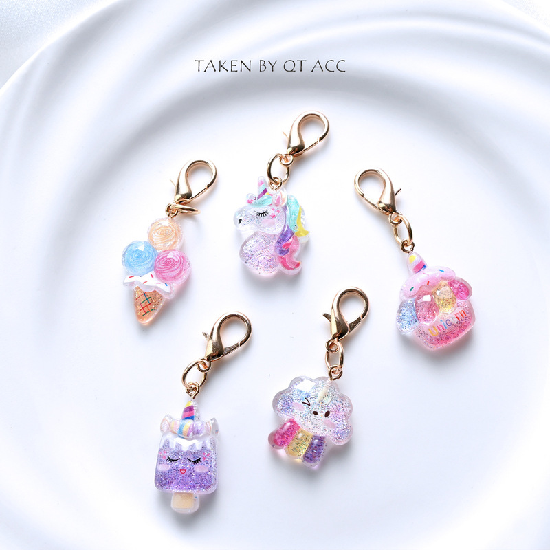 Cute Unicorn Ice Cream Pendant for Girls AirPods Headphone Shell Shoelace Small Bag Pencil Case Water Cup Pendant Cute Unicorn Ice Cream Pendant for Girls AirPods Headphone Shell Shoelace Small Bag Pencil Case Water Cup Pendant
