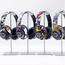 新款涂鸦国潮LED发光游戏电竞耳机无线头戴式蓝牙外贸直销