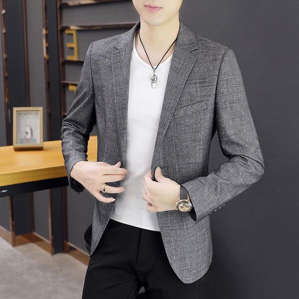 Men's spring trend casual thin classic suit jacket