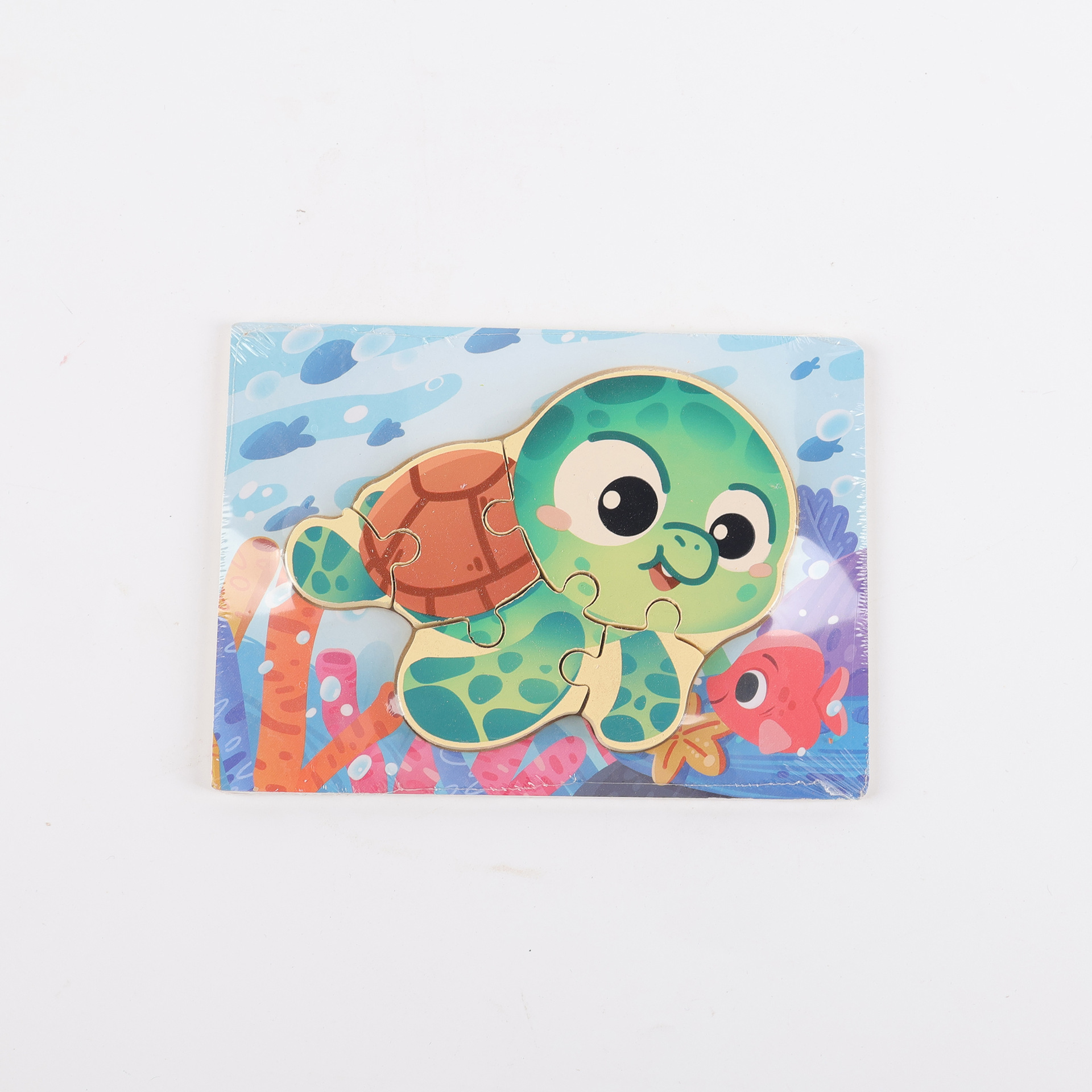 Puzzle de madera plano pequeño puzzle infantil juguetes de dibujos animados animales de tráfico cognitivo bloque al por mayor