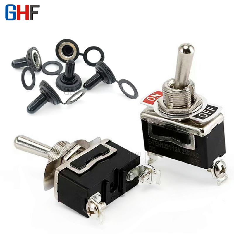E-TEN1021钮子开关 2脚2档摇臂拨动开关 ON-OFF钮子开关开孔12MM