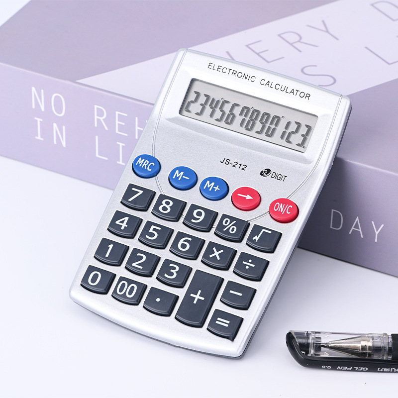 Fábrica al por mayor simple práctica computadora de 12 bits papelería de oficina JS-212 calculadora portátil de negocios