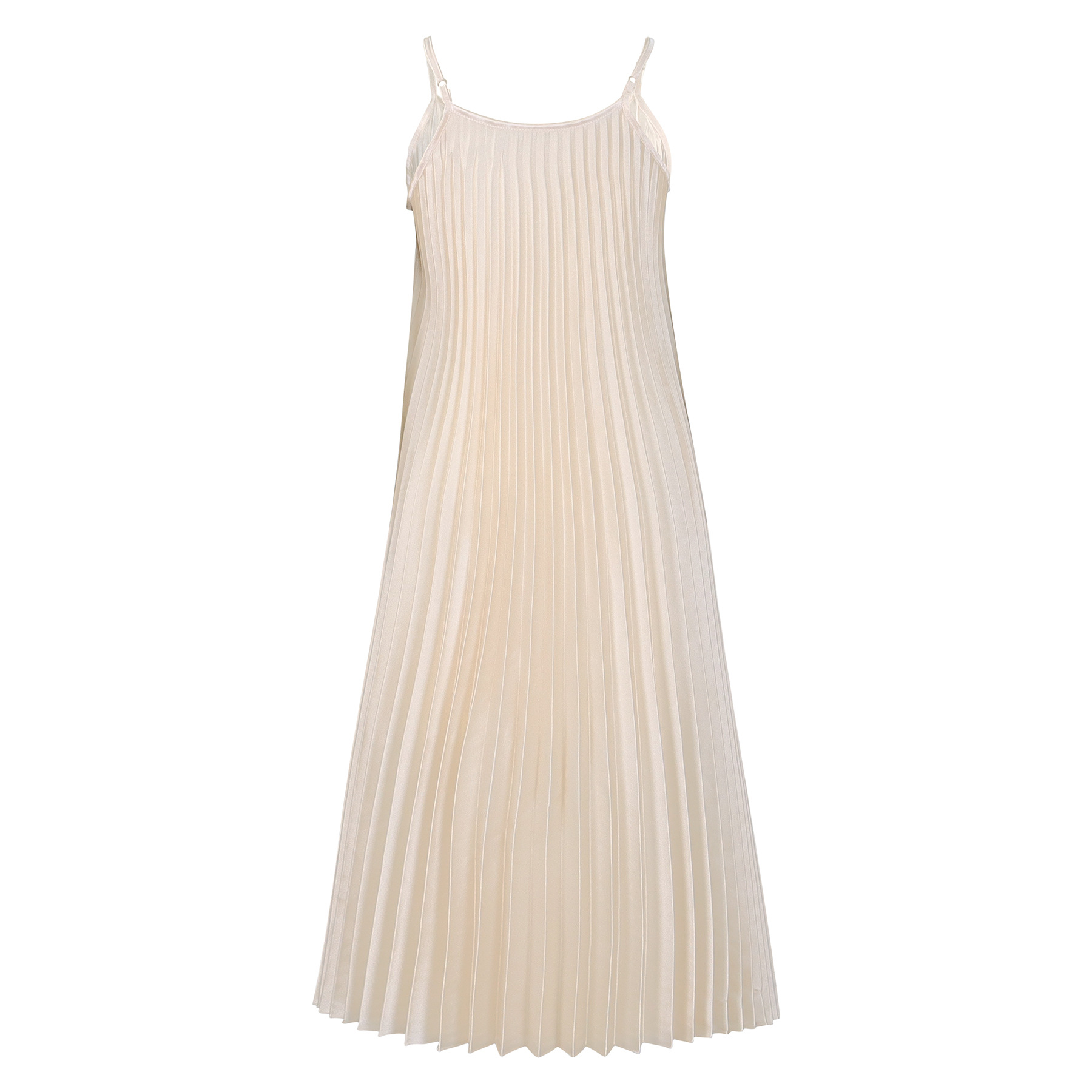 Women's Strap Dress Sexy V Neck Pleated Sleeveless Solid Color Maxi Long Dress Holiday Daily display picture 57
