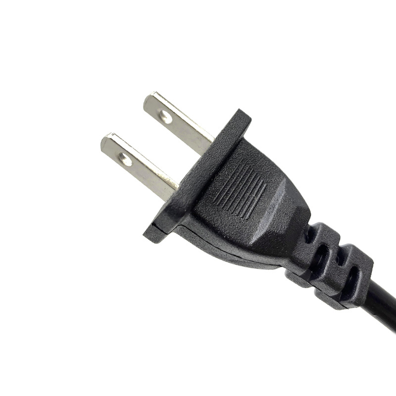 US standard plug power cord 0.75 square two flat with holes US standard plug cord soldered at the end US power cord