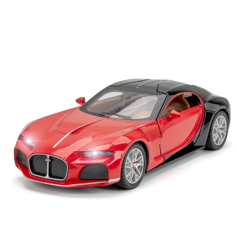 Nuevo modelo de coche de aleación Haodi 1:24 bujiadi ATLAMTIC coche deportivo tire hacia atrás con sonido y luz modelo de coche de juguete