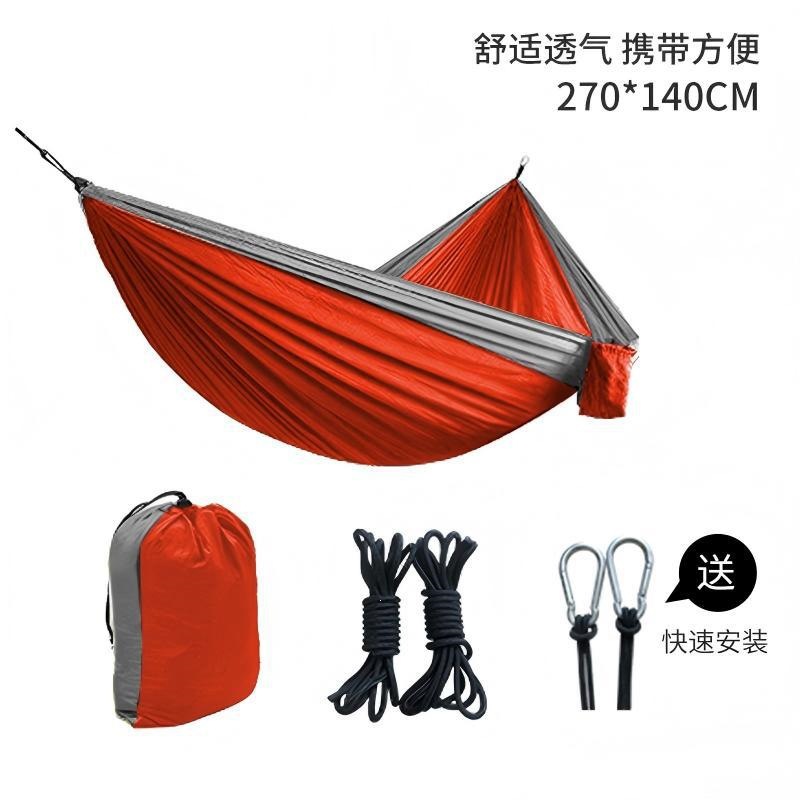 Fábrica directa hamaca de nylon paracaídas hamaca de tela de ocio columinar hamaca de campamento multicolor doble image 10