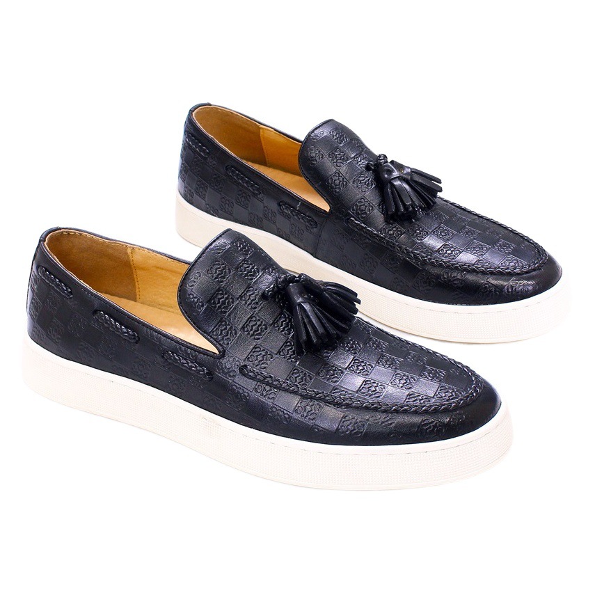 2022 zapatos de cuero casuales para hombres mocasines de borla vintage de cuero genuino zapatos planos sin cordones versátiles diarios