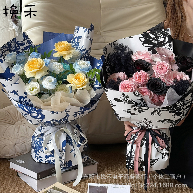 挽禾 故事玫瑰牛皮纸花束包装纸包花纸鲜花束手工花艺花店diy材料