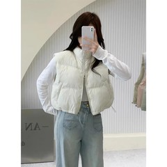 棉马甲女短款棉衣2025秋冬款小个子显瘦马夹坎肩背心时髦外套