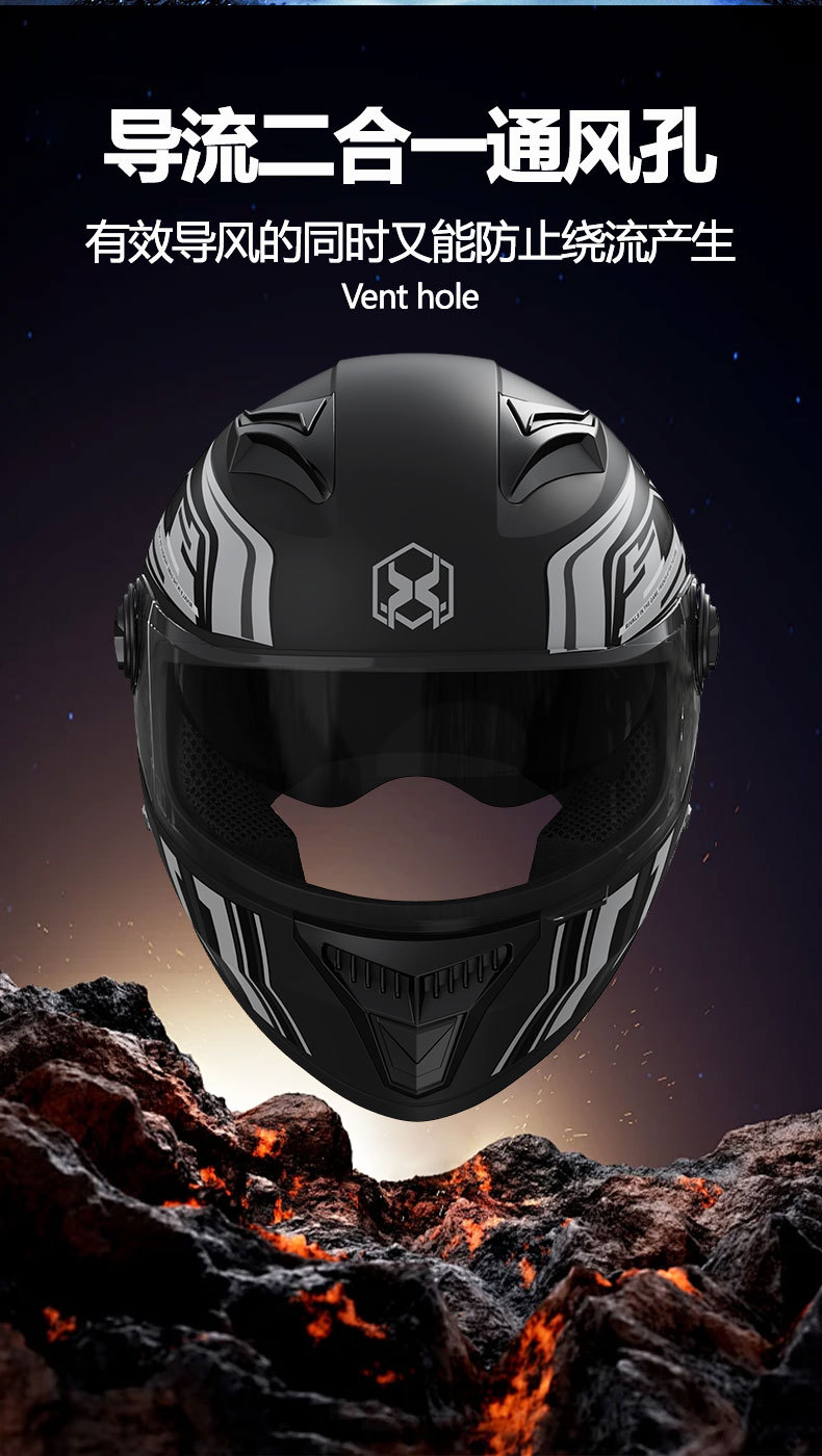 Foreign Trade Motorcycle Helmet for Men, Winter Warm Helmet for Motorbikes, Electric Bikes, and Electric Scooters, Women's All-Season Safety Helmet