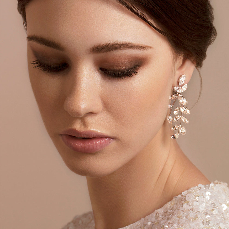 quality earrings with zircon