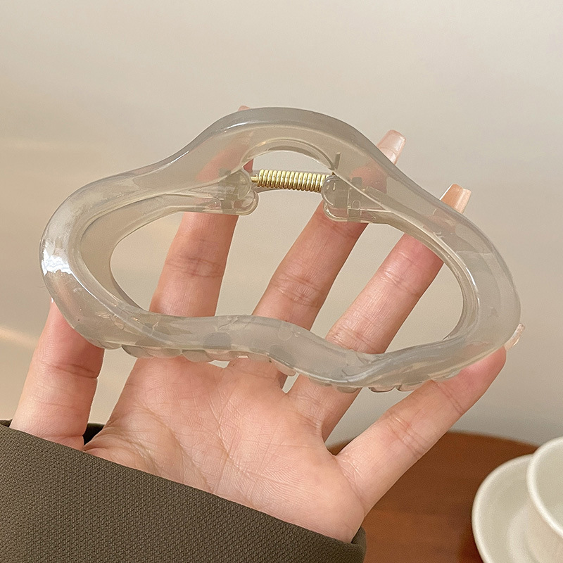 Gran clip de tiburón esmerilado acrílico simple horquilla tocado volumen gran horquilla de alto grado accesorios para el cabello al por mayor