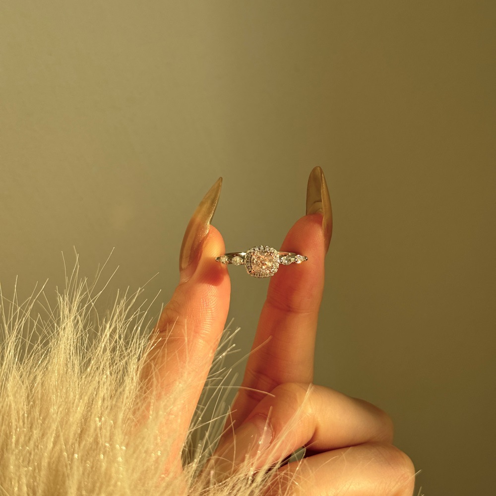 New Cube Sugar Layered Silver Ring Women - 3