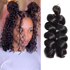クロスボーダーダブルスモールカーリーフックヘア化学繊維フレンチスパイラルカールルーズカールかぎ針編みヘアウィッグ