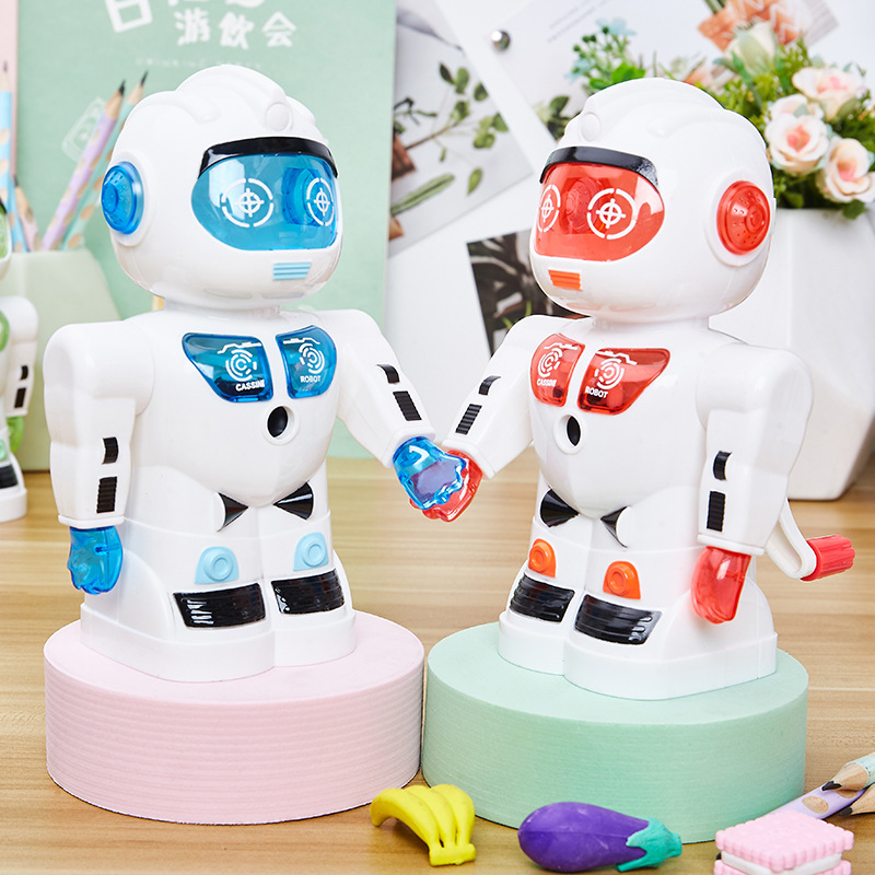 5802 espacio robot sacapuntas Sacapuntas de lápiz sacapuntas para niños juguete material escolar sacapuntas Sacapuntas de lápiz de manivela
