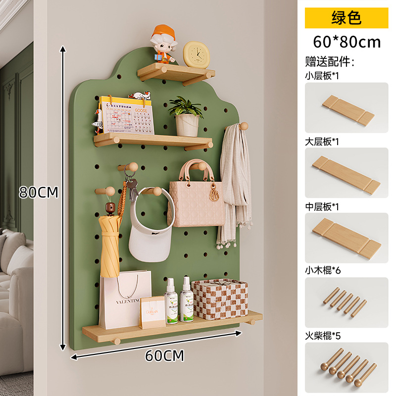 Oso pequeño agujero agujero tablero de escritorio de madera sólida almacenar exhibición modelado decoración de pared sala de estar estante de pared