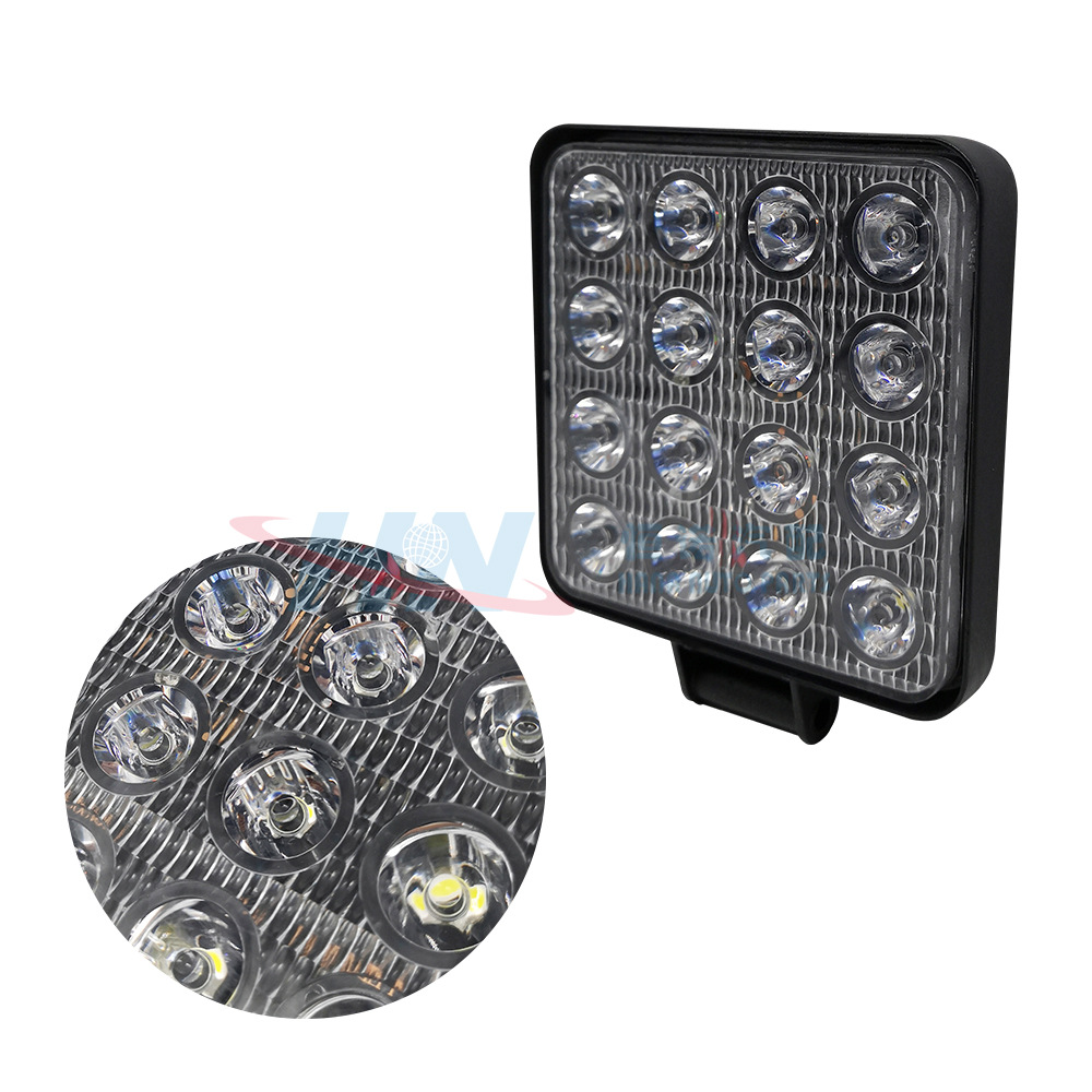 Suministro de fábrica luz de trabajo cuadrada coche luz de trabajo cuadrada luz de trabajo 16LED