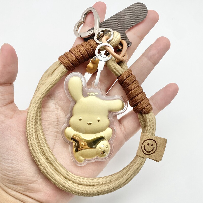 水貝人気ラブブゴールドキーホルダー LABUBU バッグペンダントパンダペンダント携帯電話チェーン漫画卸売|undefined