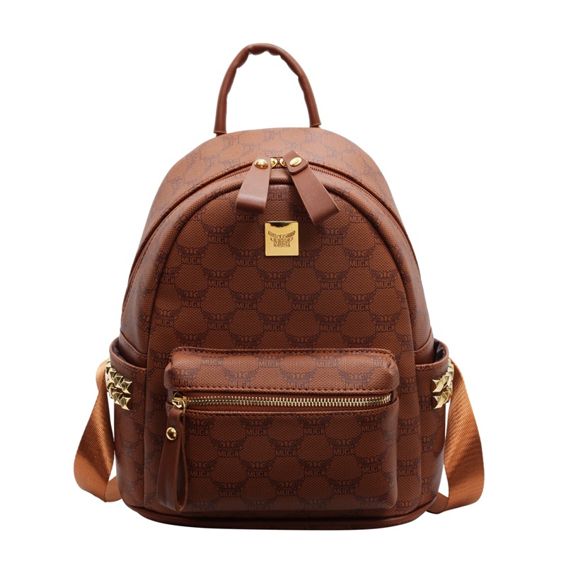 Mochila de estilo universitario de moda para mujeres 2025 nuevo viaje de viaje mochila de estudiantes adorable oso impresión mochila de moda