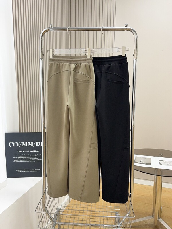【F】6188 New high-waisted, flowing, curved-leg pants for women, featuring an elastic waistband, a slimming effect, and a versatile, wide-leg, casual style suitable for sports 【F】6188 New high-waisted, flowing, curved-leg pants for women, featuring an elastic waistband, a slimming effect, and a versatile, wide-leg, casual style suitable for sports