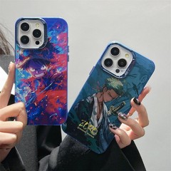 路飛索隆iphone16 pro携帯ケース15/14/13カラー銀12リンゴ11XsMax/plus/8/7
