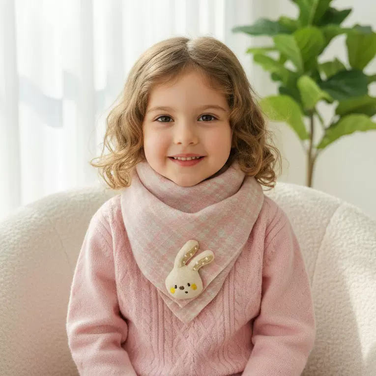 2025保暖围脖儿童围巾秋冬季护颈三角巾防风脖套春秋女童婴儿宝宝
