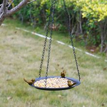 跨境亚马逊户外铁艺悬挂式喂鸟器庭院花园金属装饰品