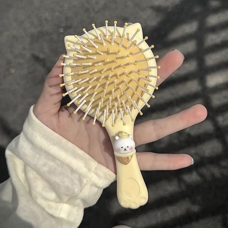 新型猫耳自嘲熊のハンドル鏡は櫛を持って携帯して化粧鏡を持っています。|undefined